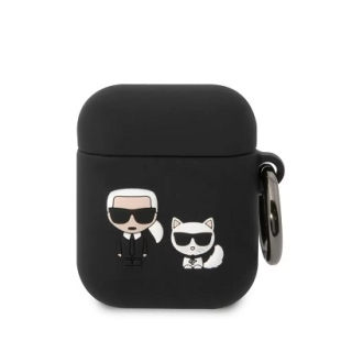  Karl Lagerfeld Apple Airpods tok fekete (KLACA2SILKCK)