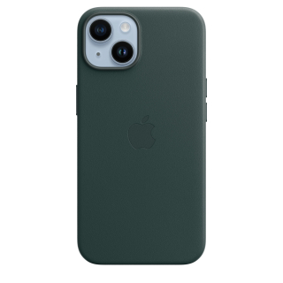 MagSafe-rögzítésű iPhone 14-bőrtok – erdőzöld