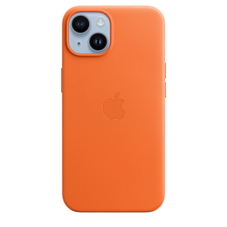 MagSafe-rögzítésű iPhone 14-bőrtok – narancs