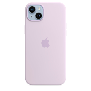 MagSafe-rögzítésű iPhone 14 Plus-szilikontok – orgonalila