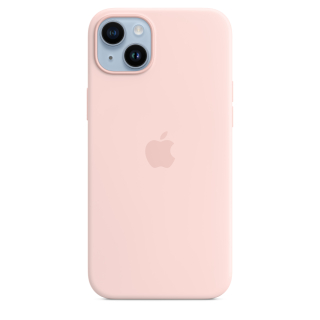 MagSafe-rögzítésű iPhone 14 Plus-szilikontok – krétarózsaszín