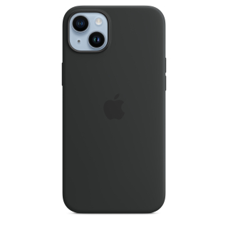 MagSafe-rögzítésű iPhone 14 Plus-szilikontok – éjfekete