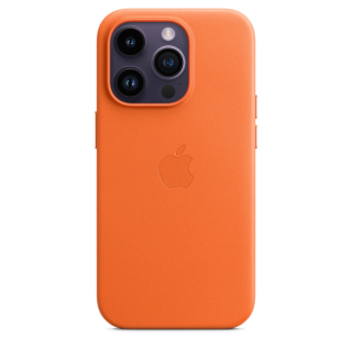 MagSafe-rögzítésű iPhone 14 Pro-bőrtok – narancs