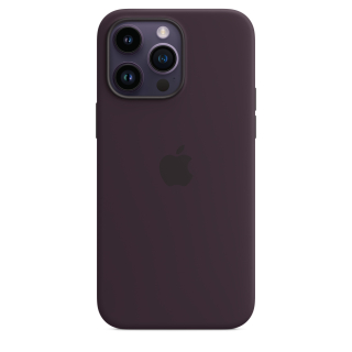 MagSafe-rögzítésű iPhone 14 Pro Max-szilikontok – bodzabogyó