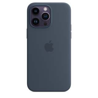 MagSafe-rögzítésű iPhone 14 Pro Max-szilikontok – viharkék