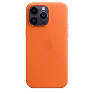 MagSafe-rögzítésű iPhone 14 Pro Max-bőrtok – narancs