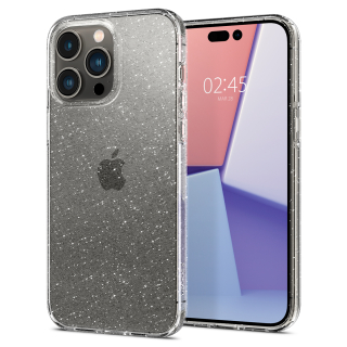 Spigen Liquid Crystal Glitter Apple iPhone 14 ProMax Crystal Quartz tok átlátszó
