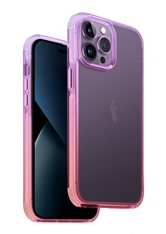Uniq Combat Duo iPhone 14 Pro szilikont tok lila/rózsaszín