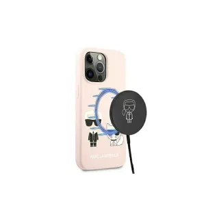 Karl Lagerfeld MagSafe tok pink (KLHMP13LSSKCI) Apple iPhone 13 Pro készülékhez
