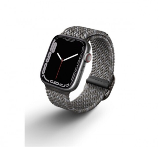 Uniq Aspen fonott szíj Apple Watch 42/44/45/49 mm szürke színben