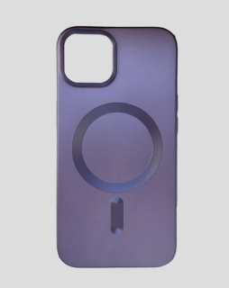 Prémium minőségű Metallic MagSafe tok iPhone 14 lila színben