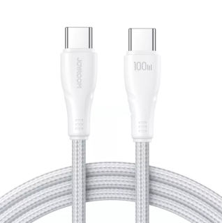 Joyroom szőtt bevonatú USB-C kábel 1,2M fehér színben