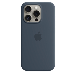 MagSafe-rögzítésű iPhone 15 Pro-szilikontok – viharkék