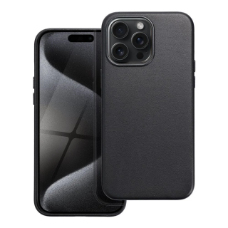 MagSafe-kompatibilis iPhone 15 Pro Max bőrtok, fekete színben