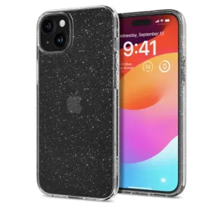 Spigen Liquid Crystal Glitter Apple iPhone 15 tok, csillámos átlátszó