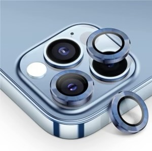 Apple iPhone 15/15 Plus Metál 3D fém kamera védő üvegfólia - Kék  színben