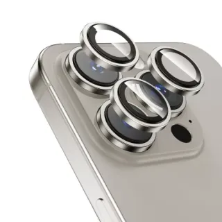 Apple iPhone 15 Pro/15 Pro Max Metal kamera lencse védő üvegfólia-titán