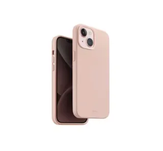 Uniq Lino Hue Apple iPhone 15 Magsafe Szilikon tok, rózsaszín
