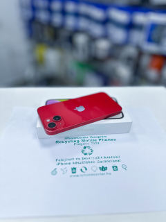 Használt Apple iPhone 14 128GB kártyafüggetlen mobiltelefon piros színben