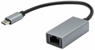 Type-C szürke adapter Ethernet (F) 20cm 1000Mbps