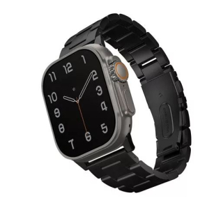 Uniq Osta Apple Watch 42/44/45/49mm fém szíj, fekete