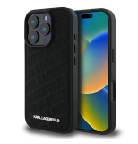 Karl Lagerfeld iPhone 16 Pro Max steppelt tok, fekete színben