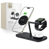 Tech-Protect QI15W-A45 3IN1 MagSafe töltő MagSafe állvánnyal okostelefonhoz / Apple Watch-hoz / AirPods-hoz - fekete