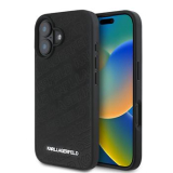 Karl Lagerfeld PU Quilted Pattern Apple iPhone 16 szilikon hátlap tok, fekete