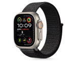 Tech-Protect Nylon Apple Watch szíj (8/9/10/11/SE/ULTRA készülékhez – 44/45/46/49 MM) fekete színben 
