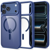 Tech Protect Magmat Magsafe-rögzítésű iPhone 17 Pro / iPhone 18 Pro tok átlátszó-sötétkék szinben