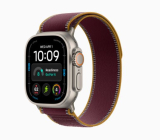 Apple Watch Ultra 4 GPS + Cellular, 49 mm-es natúr titántok, burgundi terep pánt