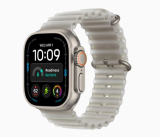 Apple Watch Ultra 4 GPS + Cellular, 49 mm-es natúr titántok, áttetsző szürke óceán szíj