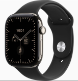 Apple Watch Series 12 GPS+Cellular 46mm natúr titántok, fekete sportpánt