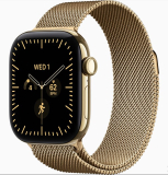 Apple Watch Series 12 GPS+Cellular 46mm ragyogó arany titántok, ragyogó arany milánói szíj