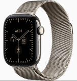 Apple Watch Series 12 GPS+Cellular 46mm natúr titántok, natúr milánói szíj