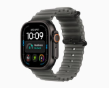 Apple Watch Ultra 4 GPS + Cellular, 49 mm-es fekete titántok, áttetsző fekete óceán szíj