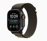 Apple Watch Ultra 4 GPS + Cellular, 49 mm-es fekete titántok, sötét olíva alpesi pánt