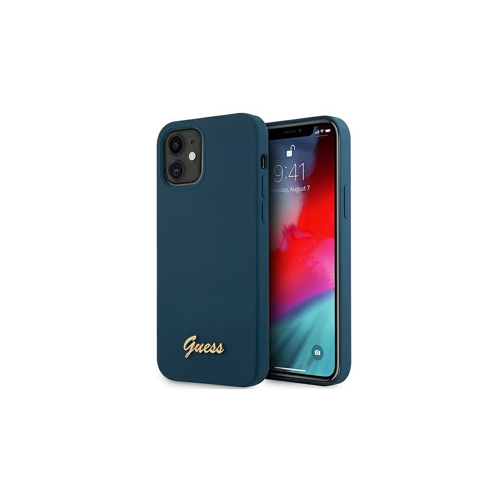 Guess tok iPhone 12 Pro Max készülékre kék színben, arany felírattal