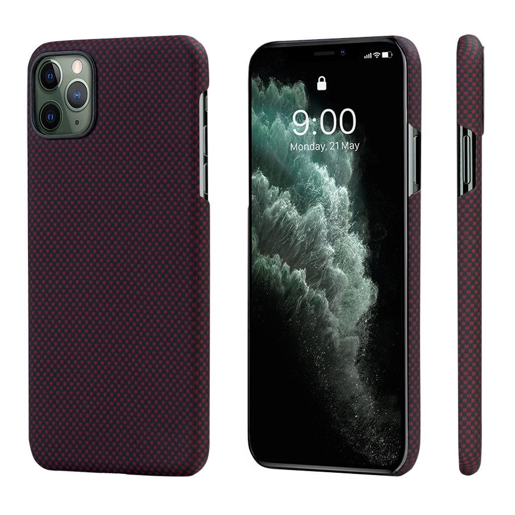 Pitaka tok Black / Red Plain (KI1104M) Apple iPhone 11 Pro készülékhez