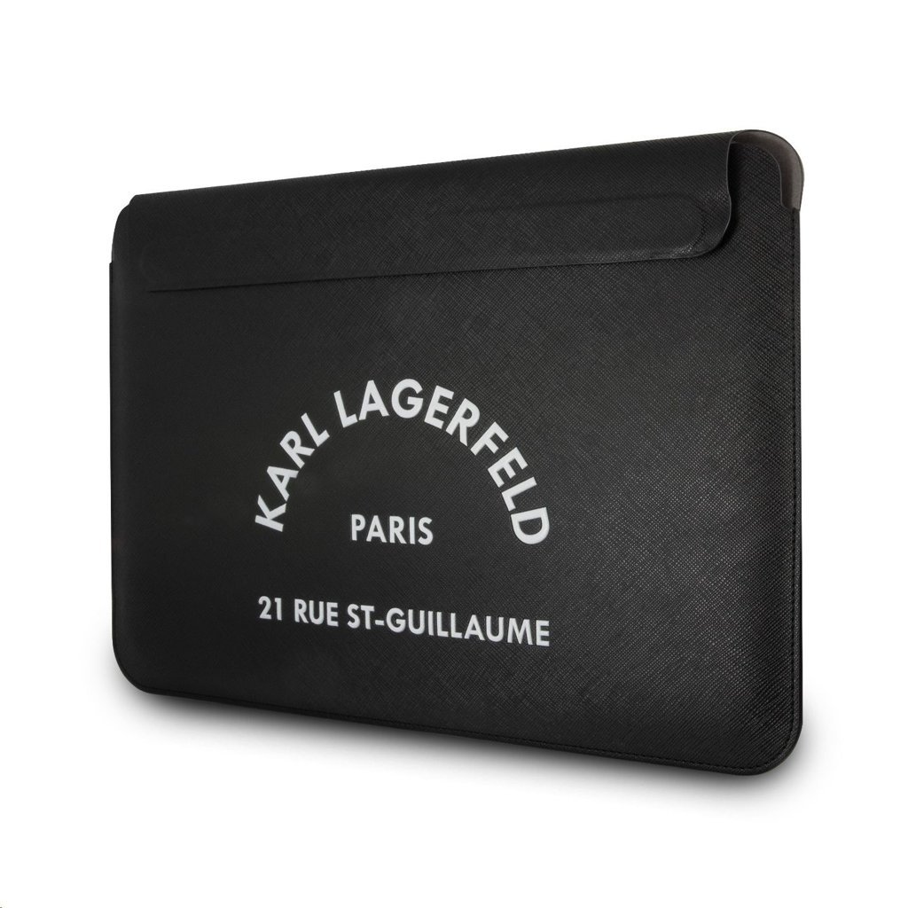 Karl Lagerfeld 16" laptop táska fekete színben, felíratos