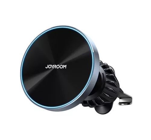 Joyroom MagSafe rögzítésű autós gyorstöltő és telefontartó fekete színben