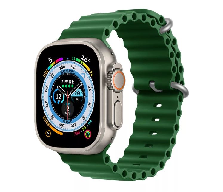 Apple Watch 42 / 44 / 45 / 49 mm óceán óraszíj zöld színben