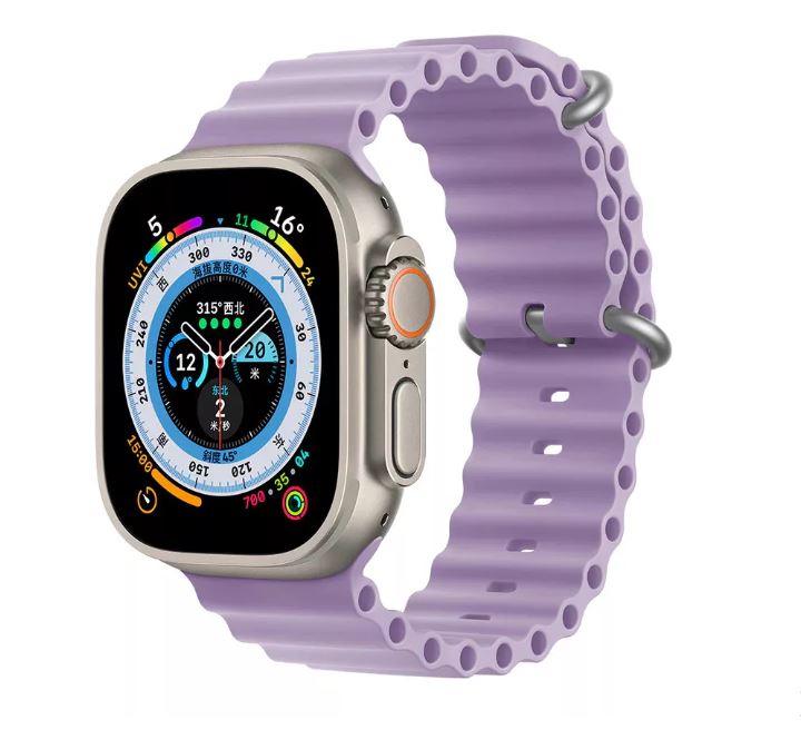 Apple Watch 42 / 44 / 45 / 49 mm óceán óraszíj lila színben