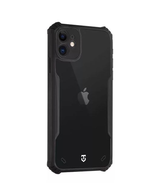 Tactical Quantum Stealth Apple iPhone 12 hátlap tok, átlátszó/fekete