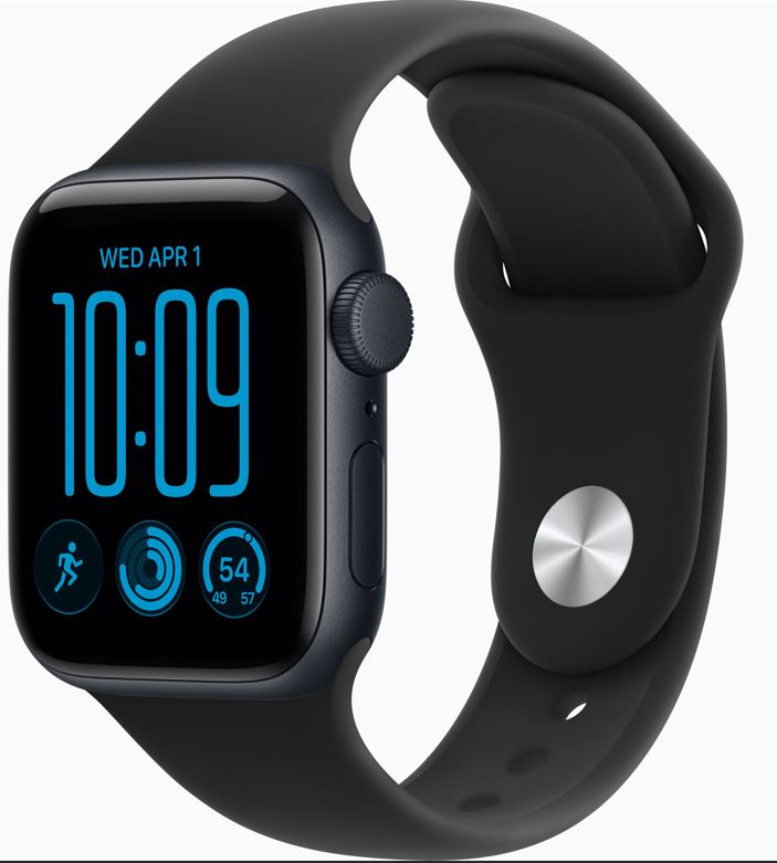 Apple Watch SE 3 (2026) GPS+Cellular – 44 mm-es éjfekete alumíniumtok, fekete sportszíj