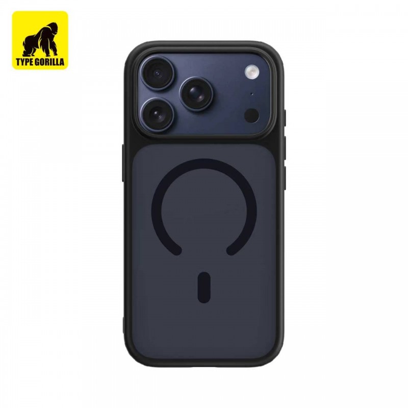 Apple iPhone 17 Pro Max /18 Pro Max TG Frosted Anti-Drop Magsafe Hátlap - Fekete