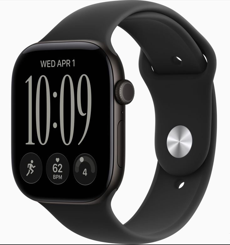 Apple Watch Series 12 GPS 46mm fekete alumíniumtok, fekete sportpánt