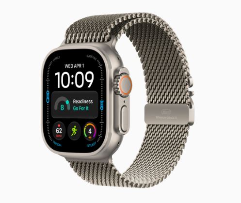 Apple Watch Ultra 4 GPS + Cellular, 49 mm-es natúr titántok, titán milánói szíj