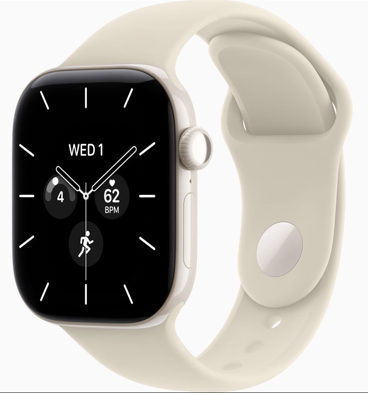 Apple Watch Series 12 GPS+Cellular 46mm gyöngyházfehér kerámia tok, homokszín sportpánt