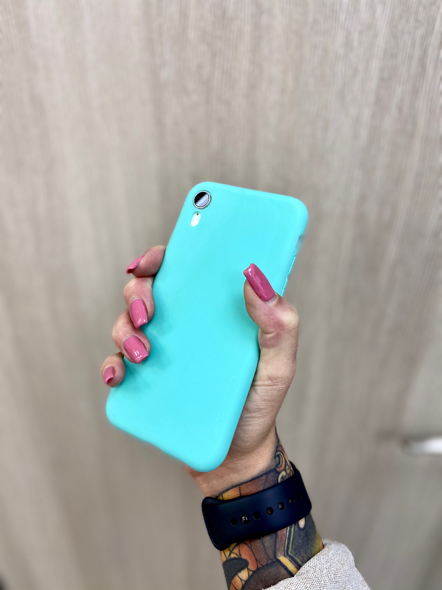 Prémium minőségű alap árkategóriás tok tűrkizkék színben iPhone XR
